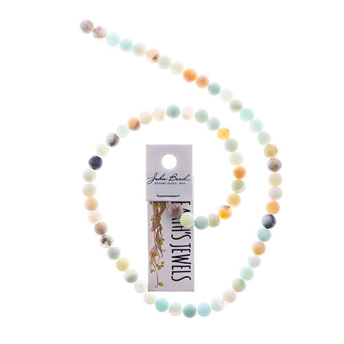 Semi-Precious Beads Amazonite Natural Matt Strung Round