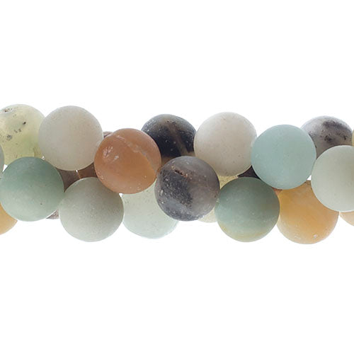 Semi-Precious Beads Amazonite Natural Matt Strung Round