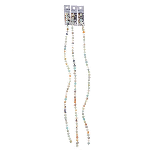 Semi-Precious Beads Amazonite Natural Matt Strung Round