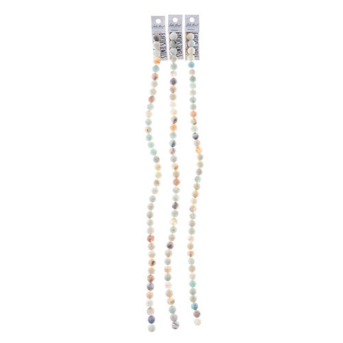 Semi-Precious Beads Amazonite Natural Matt Strung Round