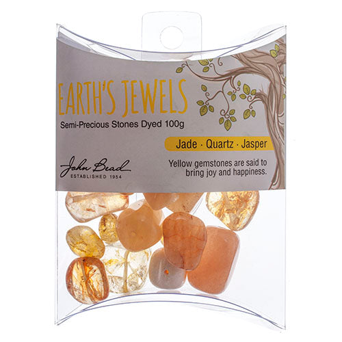 Earth's Jewels Value Pack 100g Yellow Jade/ Quartz Jasper Dyed