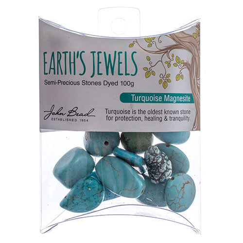 Earth's Jewels Value Pack 100g Turquoise Magnesite Dyed