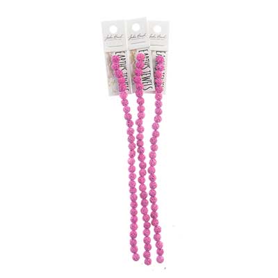 Earth's Jewels Lava Stone 8in Round Flamingo Pink