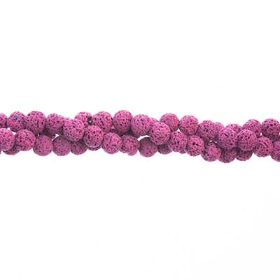Earth's Jewels Lava Stone 8in Round Flamingo Pink