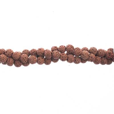 Earth's Jewels Lava Stone 8in Round Cinnamon Rust