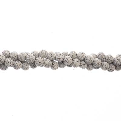 Earth's Jewels Lava Stone 8in Round Cloudy Grey
