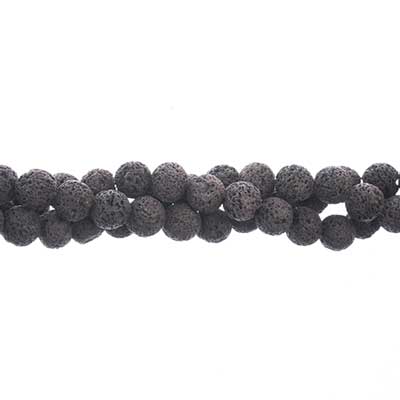 Earth's Jewels Lava Stone 8in Round Black Velvet
