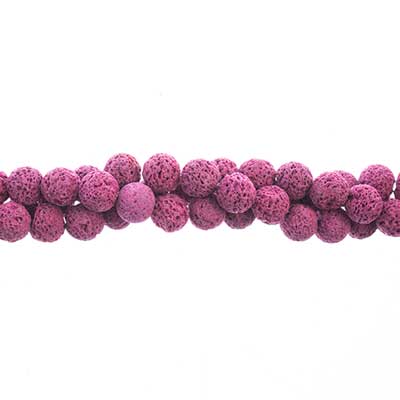 Earth's Jewels Lava Stone 8in Round Flamingo Pink