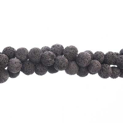 Earth's Jewels Lava Stone 8in Round Black Velvet