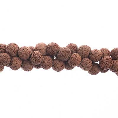 Earth's Jewels Lava Stone 8in Round Cinnamon Rust