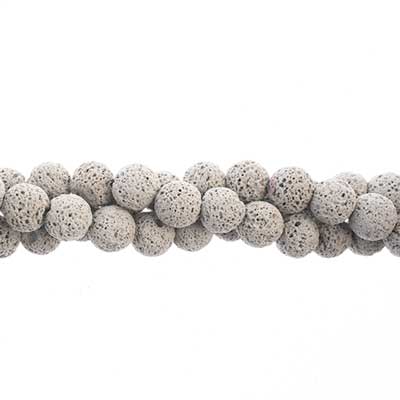Earth's Jewels Lava Stone 8in Round Cloudy Grey