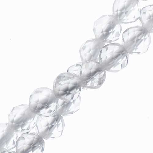 Earth's Jewels 2mm Crystal Quartz 2Strands X 7in Round Natural Approx 180pcs