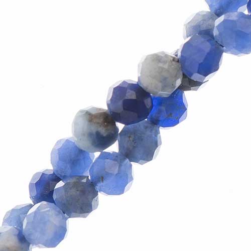 Earth's Jewels 2mm Sodalite 2Strands X 7in Round Natural Approx 180pcs