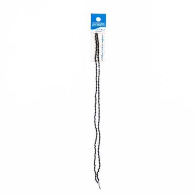 Earth's Jewels 2mm Black Agate 2Strands X 7in Round Natural Approx 180pcs