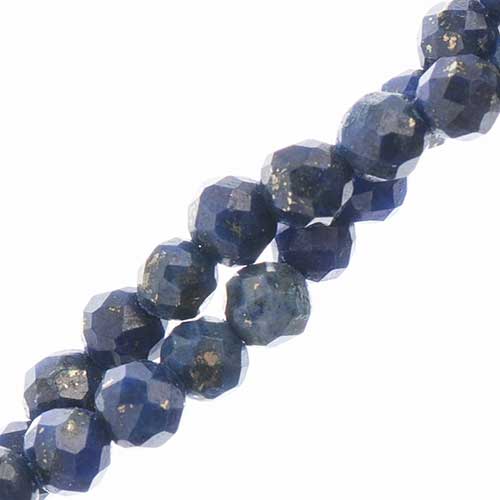 Earth's Jewels 2mm Lapis 2Strands X 7in Round Natural Approx 180pcs