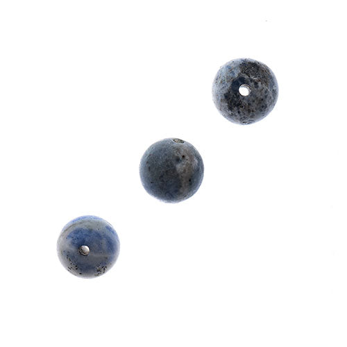 Earth's Jewels Round Matte Sodalite Natural 16in Strand