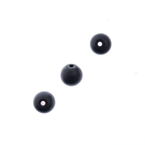 Earth's Jewels Round Matte Hematite Natural 16in Strand