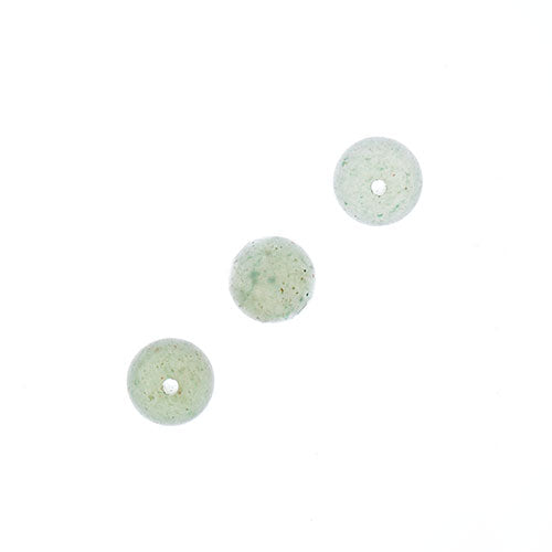Earth's Jewels Round Matte Green Aventurine Natural 16in Strand