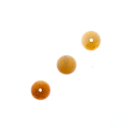 Earth's Jewels Round Matte Yellow Jade 16in Strand