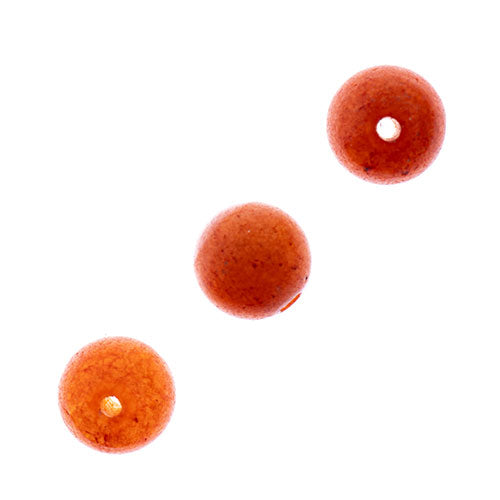 Earth's Jewels Round Matte Peach Aventurine Natural 16in Strand