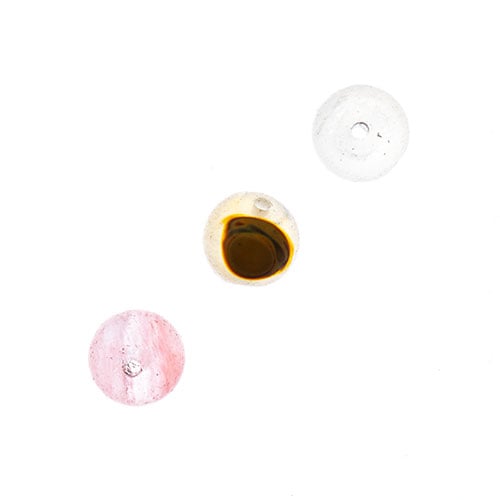 Earth's Jewels Round Matte Cherry Quartz 16in Strand