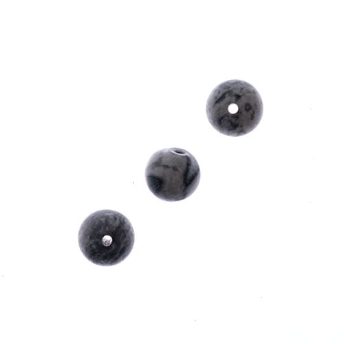 Earth's Jewels Round Matte Map Jasper Natural 16in Strand