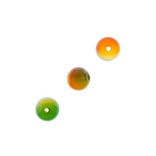 Earth's Jewels Round Matte Agate Red And Green Dyed 16in Strand