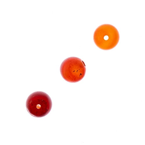 Earth's Jewels Round Matte Striped Agate Red Dyed 16in Strand