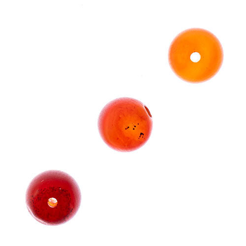 Earth's Jewels Round Matte Striped Agate Red Dyed 16in Strand