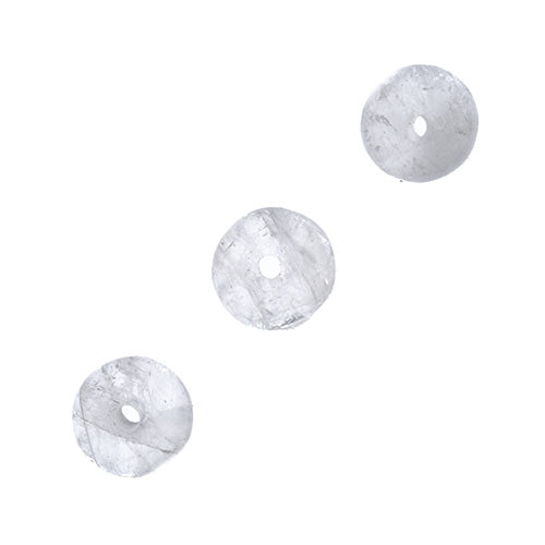 Earth's Jewels Beads 16in Rondelle Crystal Quartz