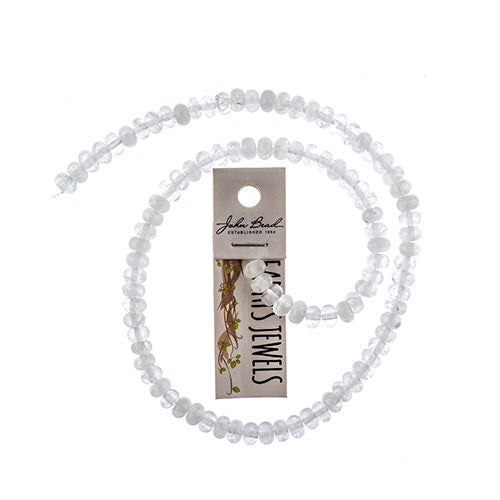 Earth's Jewels Beads 16in Rondelle Crystal Quartz