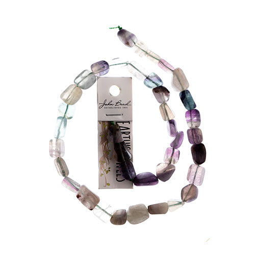 Earths Jewels Beads 16in 8-15mm Irregular Fluorite