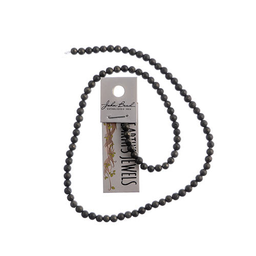 Earth's Jewels 16in 4mm Round Pyrite