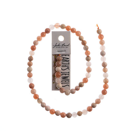 Earth's Jewels Beads 16in Round Sunstone