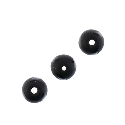 Earths Jewels 16in Tibetan Dzi Agate Round Beads - Matte Detail Swirl Black