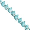 China Stabilized Turquoise Bear 8in Strung Beads