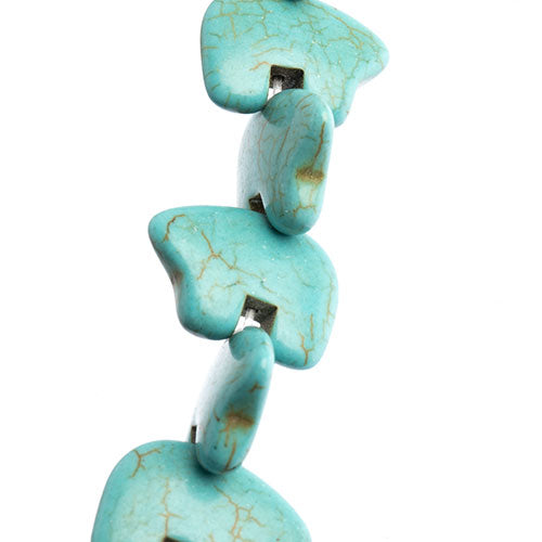 China Stabilized Turquoise Bear 8in Strung Beads