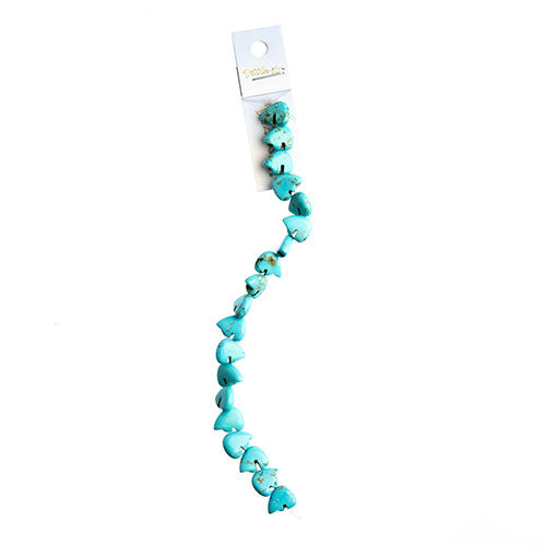 Reconstructed Turquoise Bear 8in Strung Beads