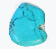 Reconstructed Turquoise Bear 8in Strung Beads