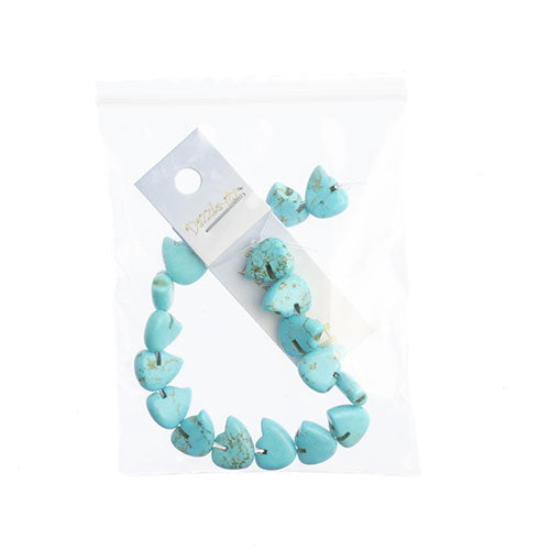 Reconstructed Turquoise Bear 8in Strung Beads