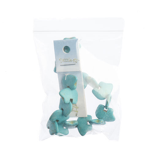 Reconstructed Turquoise Bear 8in Strung Beads