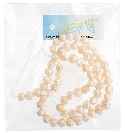 Freshwater Pearl Fancy Shape 5.5mm White 16in ( Approx 25g)