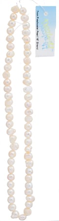 Freshwater Pearl Fancy Shape 7mm White 16in ( Approx 25g)