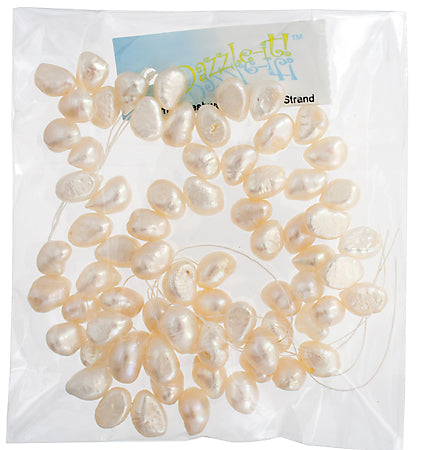 Freshwater Pearl Fancy Shape 7.5mm White 16in ( Approx 50g)