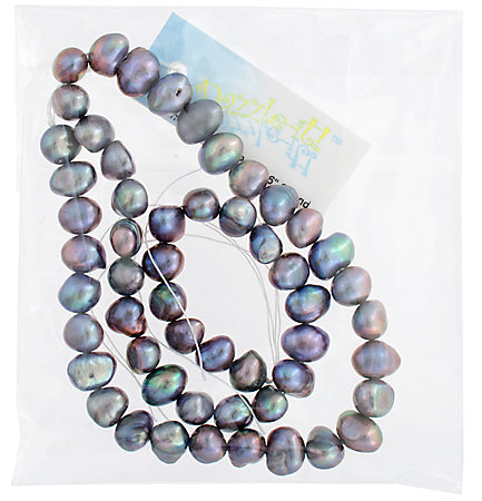 Freshwater Pearl Fancy Shape 7.5mm Grey 16in ( Approx 38g)