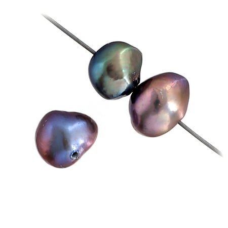 Freshwater Pearl Fancy Shape 7.5mm Grey 16in ( Approx 38g)