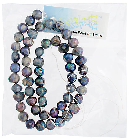 Freshwater Pearl Fancy Shape 7.5mm Grey 16in ( Approx 36g)