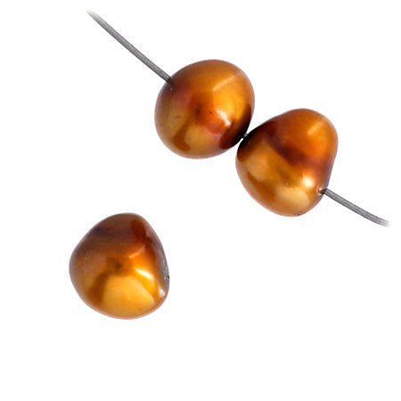 Freshwater Pearl Fancy Shape 7.5mm Golden 16in ( Approx 36g)