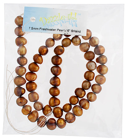 Freshwater Pearl Fancy Shape 7.5mm Golden 16in ( Approx 36g)