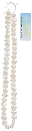 Freshwater Pearl Fancy Shape 8mm White 16in ( Approx 28g)